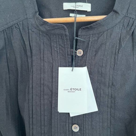 NWT Étoile Isabel Marant Okina Pintuck Blouse - Picture 3 of 4